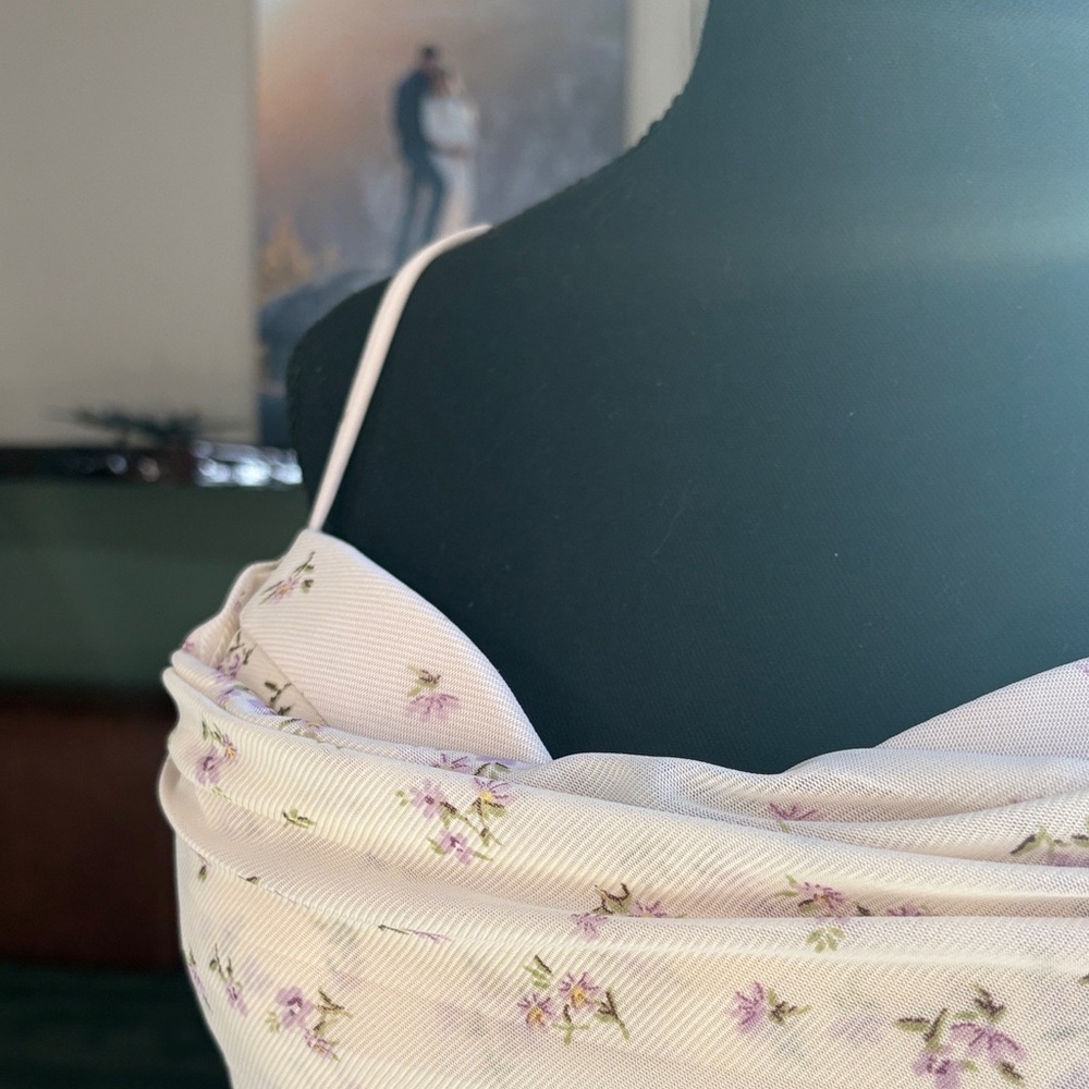 Iris Floral Camisole with Purple Accents - Picture 3 of 7